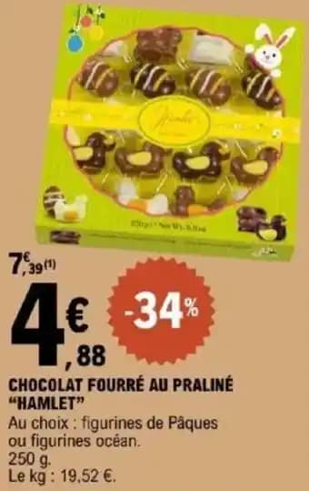 "HAMLET" Chocolat fourré au praliné 250 g