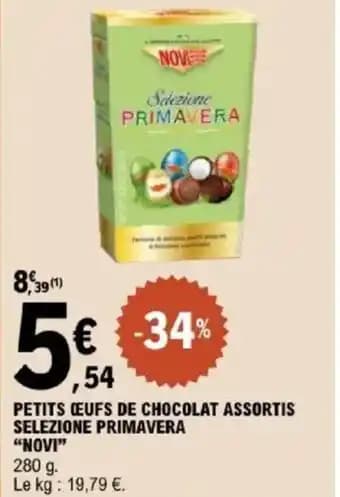 "NOVI” Petits œufs de chocolat assortis selezione primavera 280 g