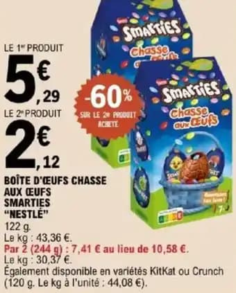"NESTLÉ" Boîte d'œufs chasse aux (eufs smarties 122 g