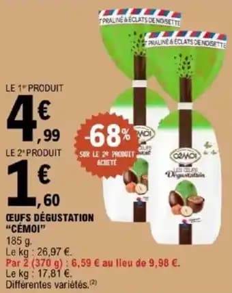 “CÉMOI” Œufs dégustation 185 g