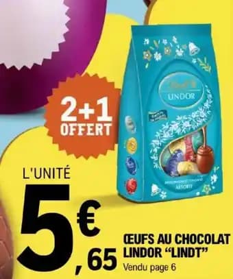 "LINDT"  Lindor ceufs au chocolat lindor