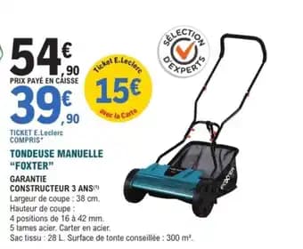Promotion Exclusives de 7
            
        
        Tondeuse manuelle : Découvrez l'Offre incontournable
