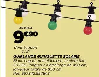 Guirlande guinguette solaire