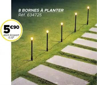 8 bornes à planter