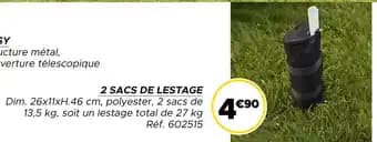 2 sacs de lestage