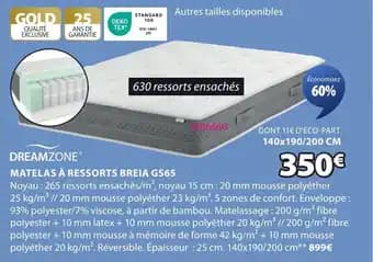 Promotion Exclusives de 19
Matelas : Découvrez l'Offre incontournable