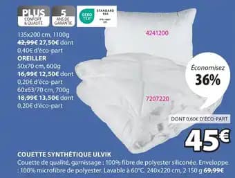 Couette synthétique ulvik 2150 g