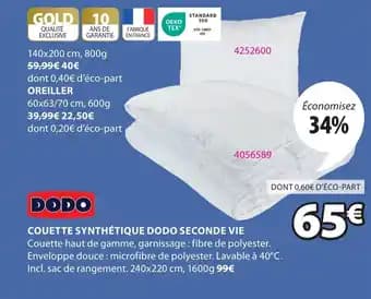 Promotion Exclusives de 2
Couette dodo : Découvrez l'Offre incontournable