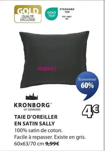 Taie d'oreiller en satin sally