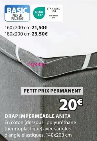 Drap imperméable anita 140 x 200 cm