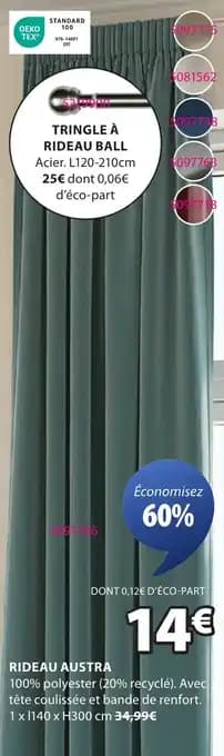 Rideau austra 1 x 140 x 300 cm