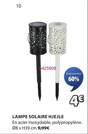 Lampe solaire hjejle 8 x 39 cm