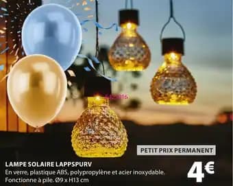 Lampe solaire lappspurv 9 x 13 cm