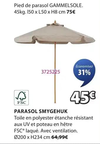 Parasol smygehuk 200 x 234 cm