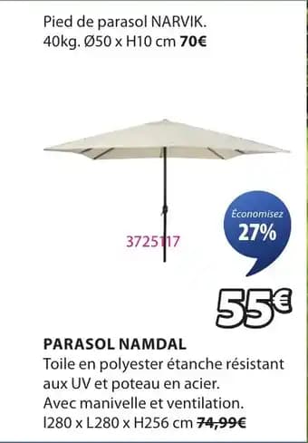 Parasol namdal 280 x 280 x 256 cm