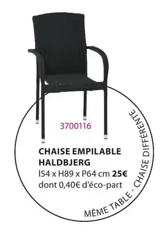 Chaise empilable haldbjerg 54 x 89 x 64 cm