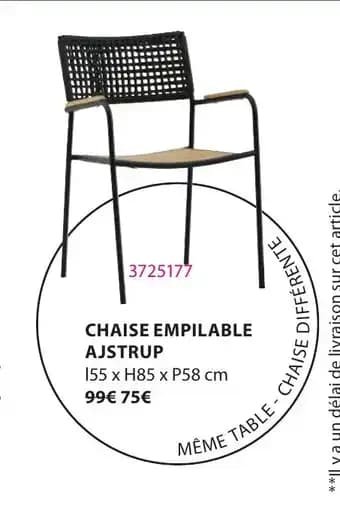 Chaise empilable ajstrup 55 x 85 x 58 cm