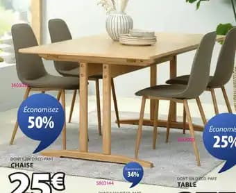 Table aalborg + chaise bistrup