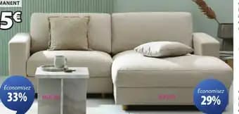 Canapé avec méridienne tornemark