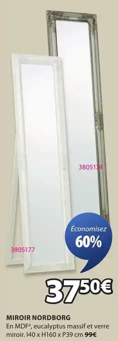 Miroir nordborg 140 x 160 x 39 cm