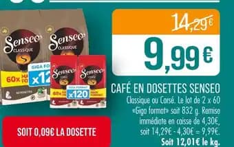 Promotion Exclusives de 8
Café dosettes : Découvrez l'Offre incontournable