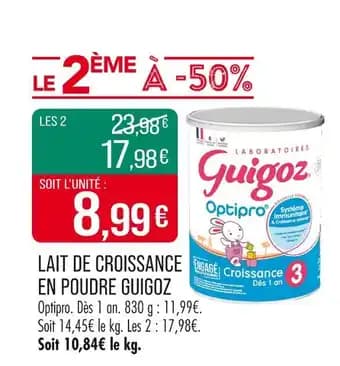Guigoz Lait de croissance en poudre