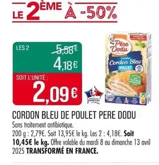 Pere Dodu Cordon bleu de poulet