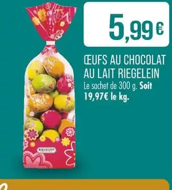 RIEGELEIN Œufs au chocolat au lait
