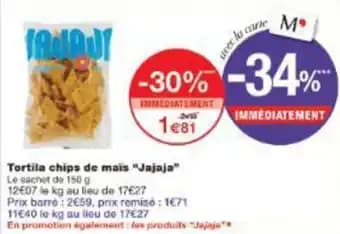 JAJAJA Tortila chips de maïs