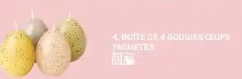 Boîte de 4 bougies ceufs tachetés