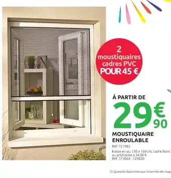 Promotion Exclusives de 4
            
        
        Moustiquaire enroulable : Découvrez l'Offre incontournable