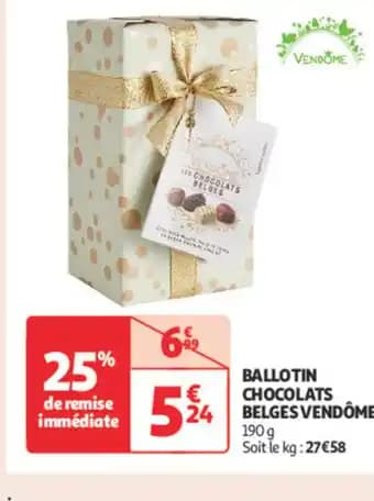 Ballotin chocolats belges vendôme 190 g