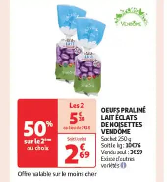 Oeufs praliné lait éclats de noisettes 250 g