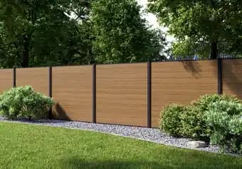 Lot de 3 lames de clôture composite neva coloris chêne