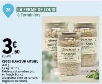 Cocos blancs au naturel 420 g