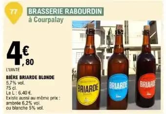 Bière briarde blonde 75 cl