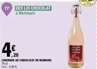 Limonade au coquelicot de nemours 75 cl