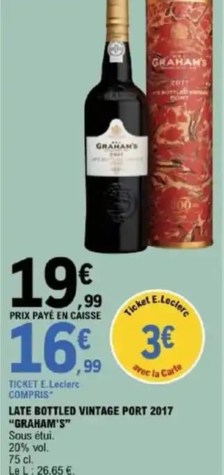 “GRAHAM'S” Late bottled vintage port 2017 75 cl