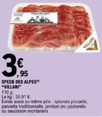 "VILLANI" Speck des alpes 110 g