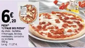 "L'ITALIE DES PIZZAS” Pizza 550 g