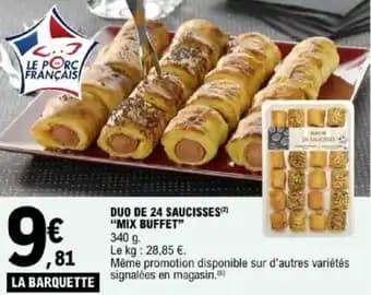 "MIX BUFFET" Duo de 24 saucisses 340 g