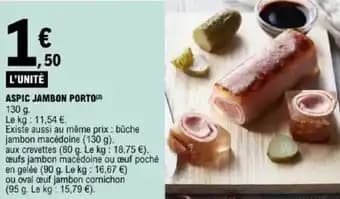 Aspic jambon porto