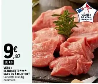 Veau : blanquette sans os à mijoter 1 kg