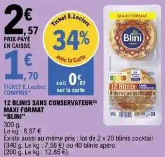 Promotion Exclusives de 8
            
        
        Blinis : Découvrez l'Offre incontournable