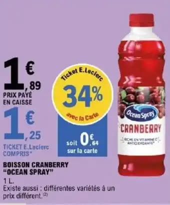 Promotion Exclusives de 3
            
        
        Ocean Spray : Découvrez l'Offre incontournable
