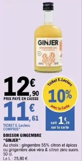 "GINJER" Boisson gingembre 50 cl