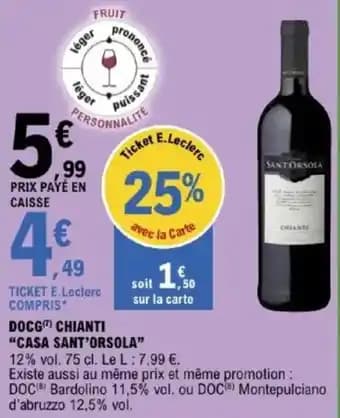 Promotion Exclusives de 1
            
        
        Chianti : Découvrez l'Offre incontournable
