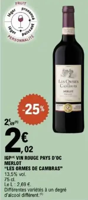 Promotion Exclusives de 9
            
        
        Merlot : Découvrez l'Offre incontournable