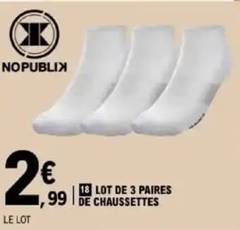 Lot de 3 paires chaussettes