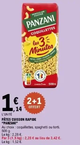 "PANZANI❞ Pâtes cuisson rapide 500 g